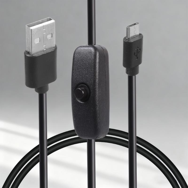 USB To Tiny USB Charging Cable Featuring On Off Switches 30cm/100cm for Convenient Power Control of Electronic Devices