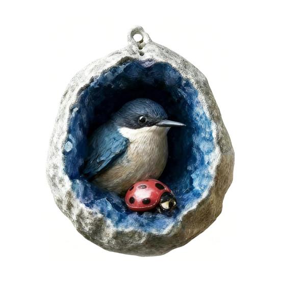 

Yousheng Acrylic Animal Hanging Ornament Blue Faux Crystal Hole Squirrel Ladybug Bird Koala Opossum Spider Christmas Tree Hanging 2D Flat Decoration B