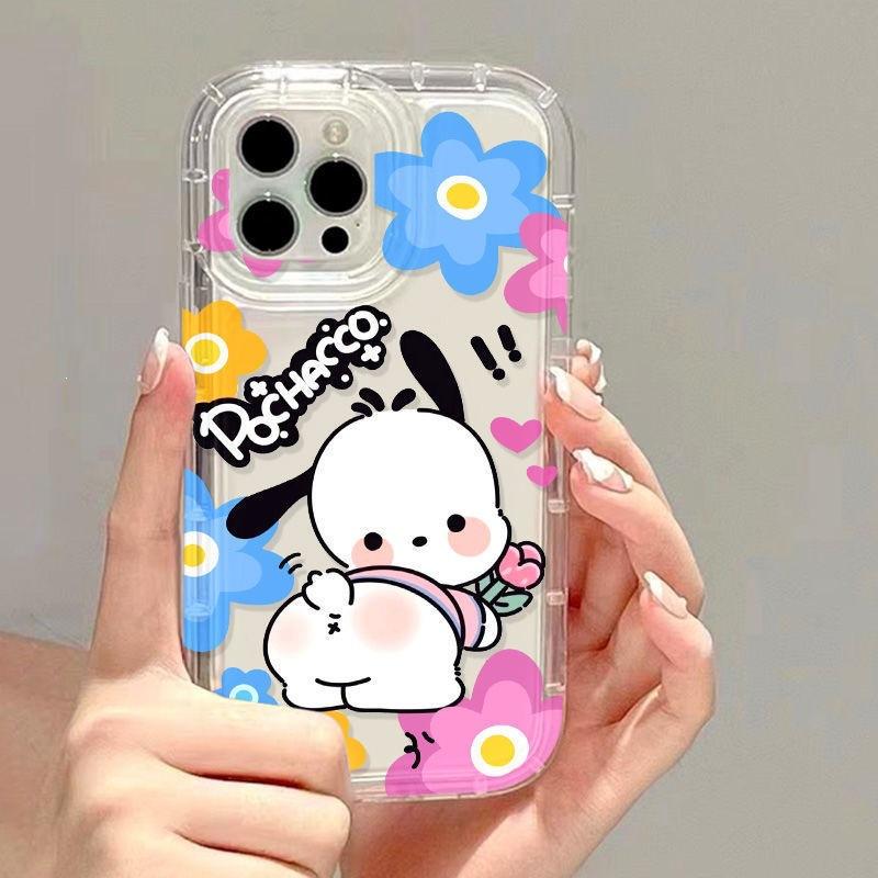 Buttocks Pacha Dog iPhone15ProMax Mobile Phone Case 14Pro/13 Apple 12 All-inclusive 11 Transparent Soft Case