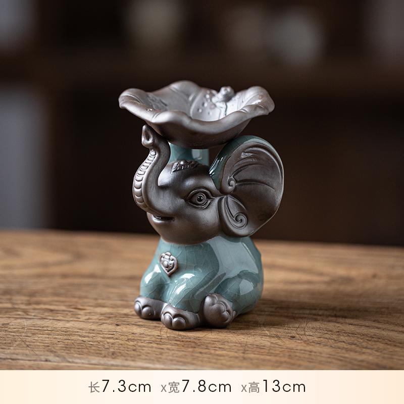 Elephant Integrated Tea Leak Filter Purple Sand Kung Fu Tea Set Accessories Can Raise Baby Elephant Tea Pet Ornament