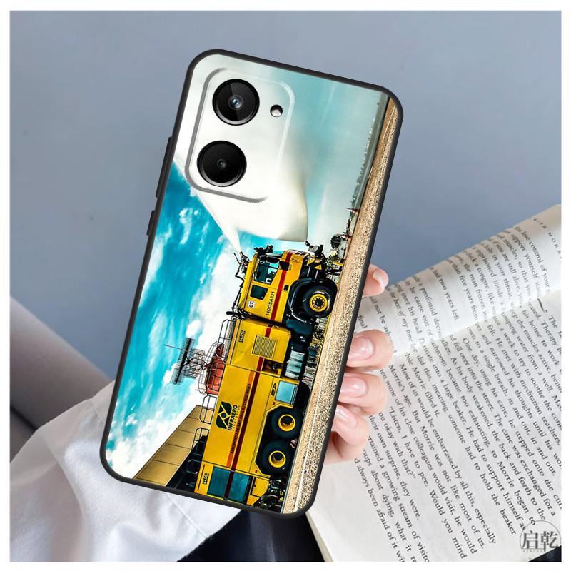 Fire Truck For Realme C71 C55 C75 C67 C63 C51 C61 C53 C35 C65 11 12 13 14 15 Pro Plus GT6 GT7 Pro Case