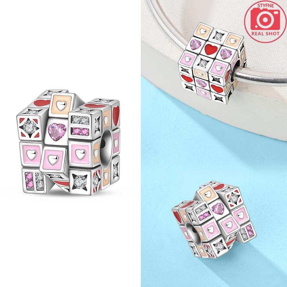 Copper Bead Mom Love Happy Family Dangle Mother'S Gift Charm Fit Original Bangle Bracelet Necklace Diy Jewelry