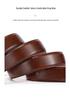 Men's Retro Pin Buckle Cowhide Belt - Versatile, Casual, Genuine Leather, High-End Feel, Hot Item.