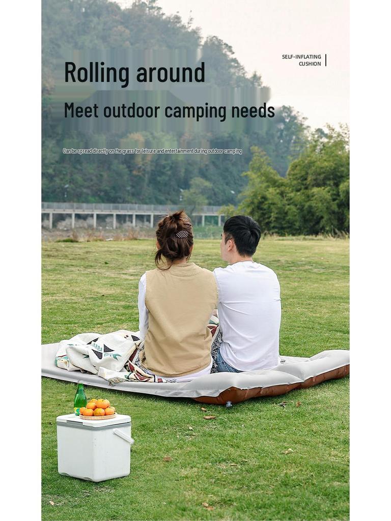 Portable Inflatable Camping Mattress for Single or Double Use