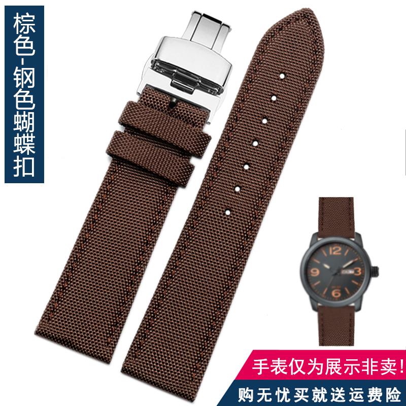 For Omega Seiko Casio Tissot Watch Strap 19mm 20mm 22mm 23mm 24mm Nylon Leather Wrist Band Men's Waterproof Canvas Bracelet Belt