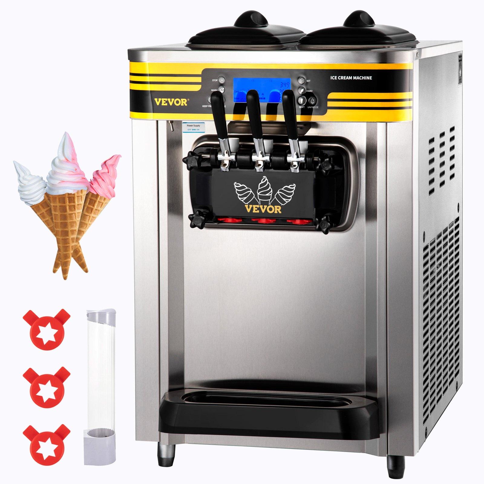 VEVOR Commercial Ice Cream Maker, 22-30L/H