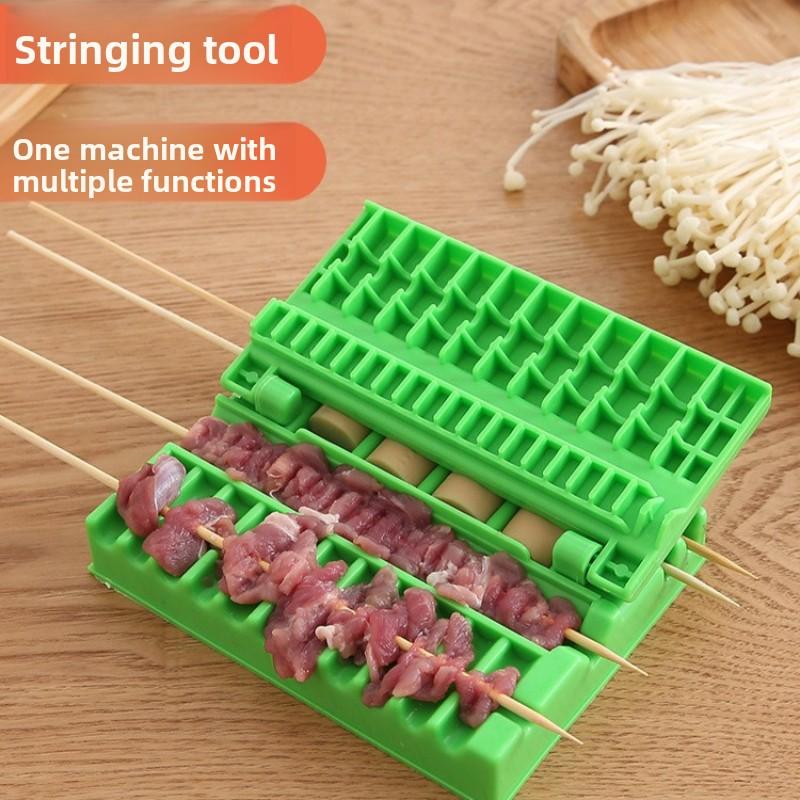 1pc Barbecue Skewer Multifunctional Kitchen Home Tool Reusable Easy Clean Lightweight Portable Bbq Accessory