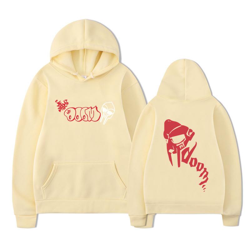 DOOM Rapper Mf Doom Madvillain Metal Face Graphic Print Hoodie