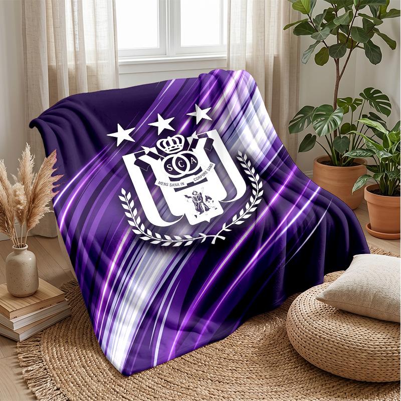 Coperta in pile di flanella morbida Anderlecht FC Leggera Accogliente Calda Coperta da divano letto Decorazione per la casa