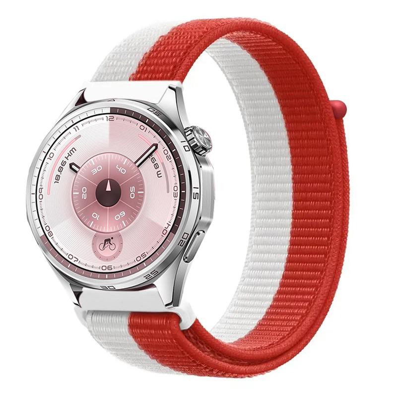 22mm 20mm Nylonarmband für Huawei Watch 5 4 GT6 GT6 Pro GT5-4-3 46mm Armband im Flaggen-Stil Amazfit Bip 6 Active 2 Balance 2 Correa