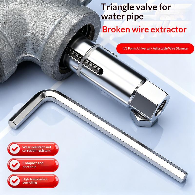 Faucet Angle Valves Broken Wire Extractor Set Damage Screw Extractor Remover For Plumbing Maintenance Pipe Thread Extractors