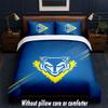 Warrington Wolves Design Bed Bedding Set 1 Duvet Cover + 2 Pillowcases Soft Breathable Household Bed Linens