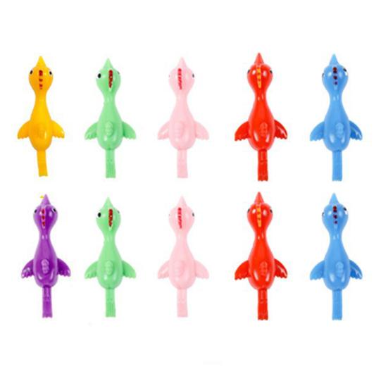 10 stk Sprettert Kylling Finger Leke for Barn Morsom Mini Flygende Gummiender Klassepremier Morsomme Strømpefyllere Godteposer Pinatafyll Fest