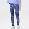 Completo Fitness da Bambina con Pullover a Maniche Lunghe Asciugatura Rapida e Leggings Squalo