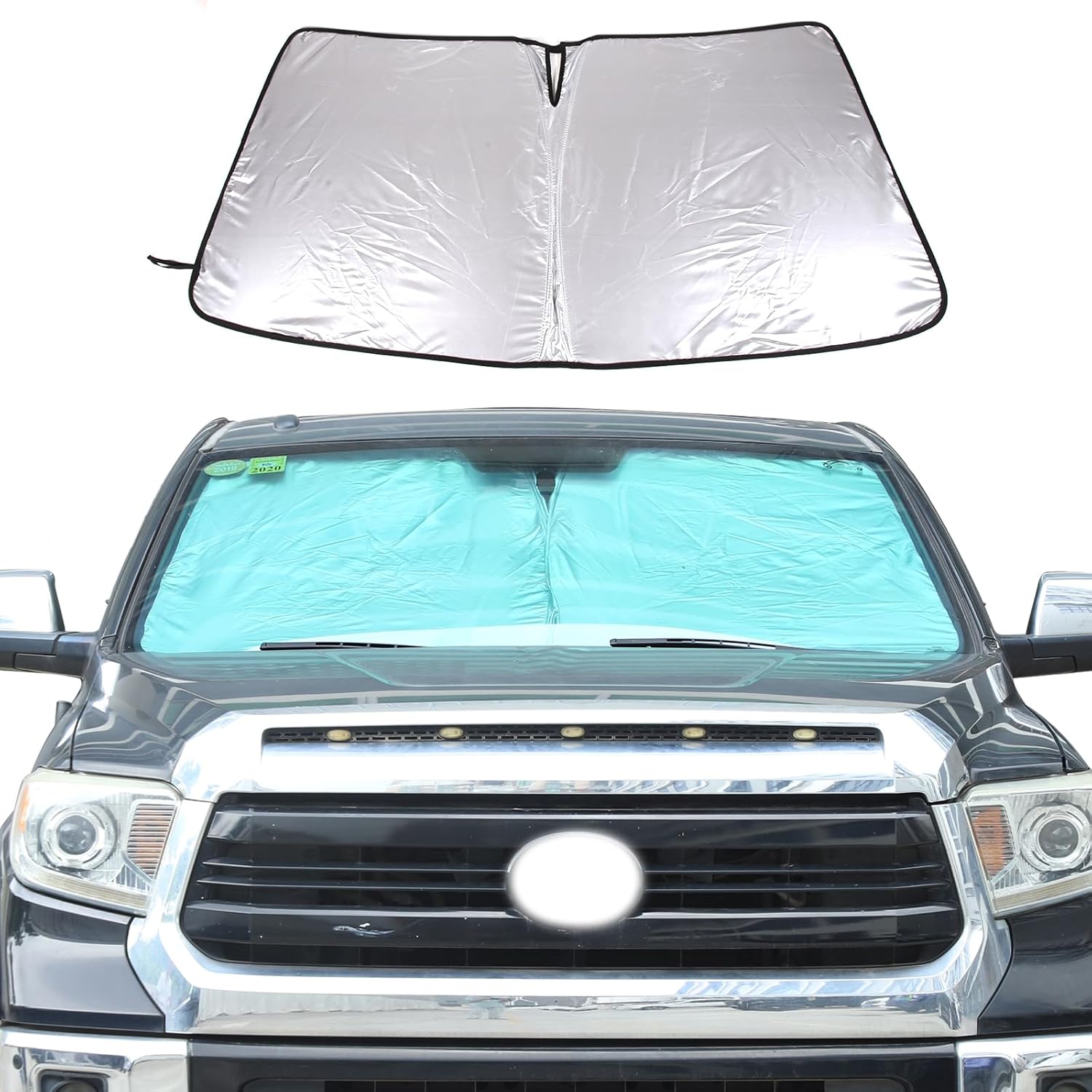 

Car Windshield Sun Shade Compatible with Toyota Tundra 2007-2021 Auto Windshield Sunshades Foldable Blocks UV Rays Sun Visor to Keep Your Vehicle Style B