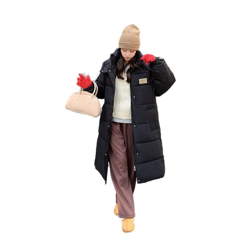 Winter Long Knee Thickened Winter New Korean Version Loose Cotton-padded Jacket Bread Clothes