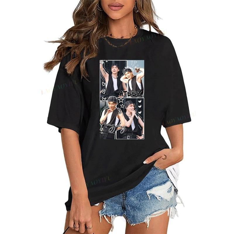 Korea Playera Kpop Hong Joong T Shirt Fashion Casual Funny 100 Cotton Short Sleeve Graphic Shirts Camisa Popular Top