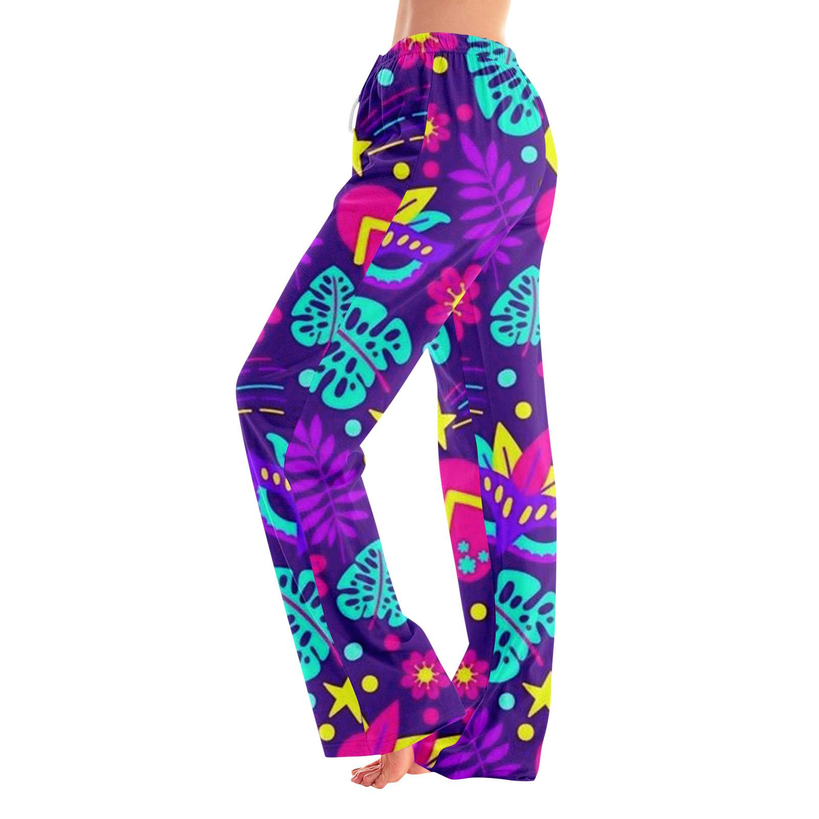 

Женские пижамные штаны, одежда для сна, повседневные брюки с эластичной резинкой на талии, удобные прямые свободные брюки для йоги XXL