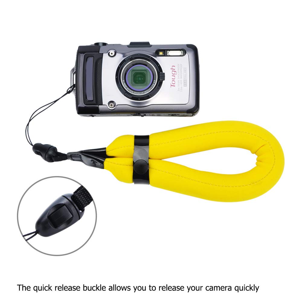 Yellow Orange Floating Straps for Olympus GoPro Fujifilm Nikon Panasonic FT3 2-Pack + TG-6, TG-5, TG-4, TG-870, HERO7, HERO6, XP140, XP130, XP120,