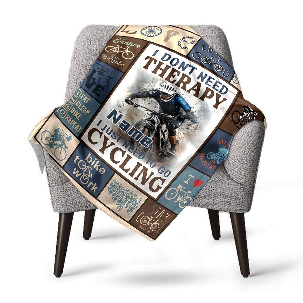 Cycling Life Is Good Home Customize Your Name Blankets Soft Cozy Lightweight Allseason Multipurpose Blanket For Picnic Sofa Office Bed Living Room
