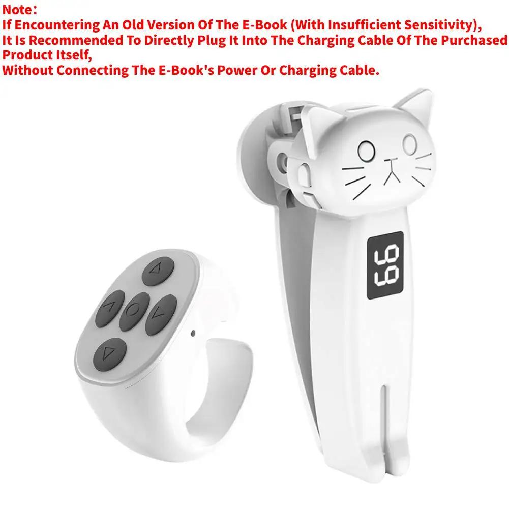Remote Control Page Turner Bluetooth-Compatible5.3 Camera Shutter Auto Clicker Phone Screen Clicker Device for Kindle Paperwhite