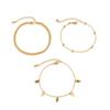 Accessories, Mixed and Matched Beach Chain Foot Accessories, Simple Geometric Rhombus Sequins Electroplating Set Anklet Women