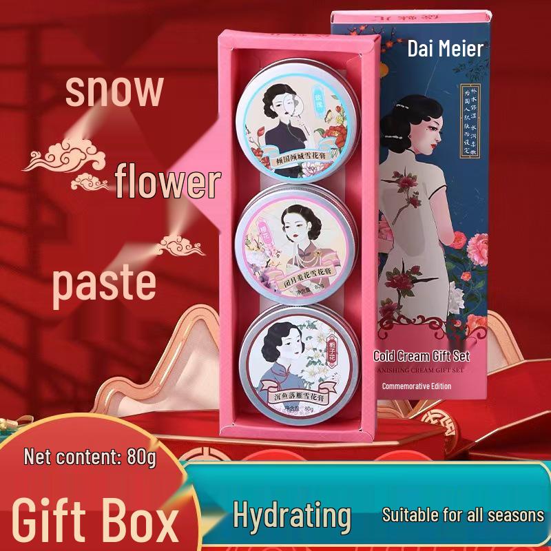 Płatki Śniegu Zestaw Pielęgnacyjny na Cały Rok: Pudełko upominkowe z kremem do twarzy i rąk marki Legacy Brand