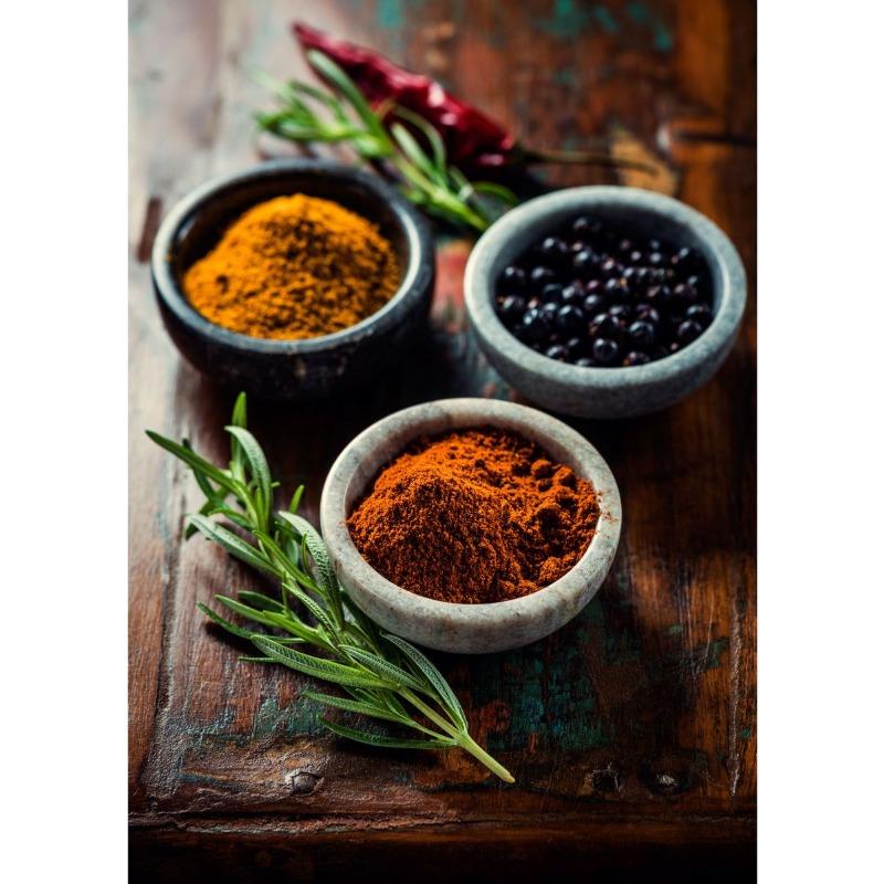 Modern Colorful Spices Chili Seasoning Spoon Posters and Prints Canvas Printing Wall Art Picture for Restaurant Kitchen Decor