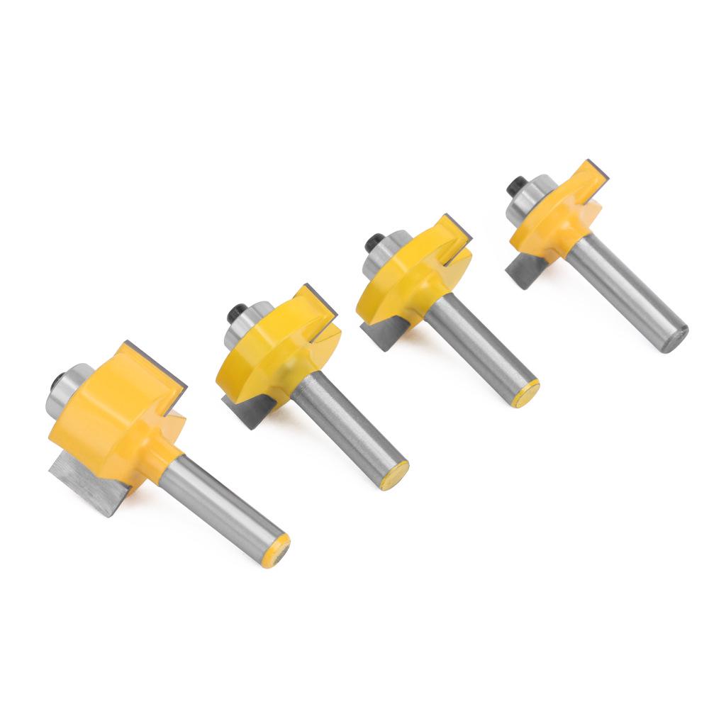 T-Shaped Woodworking Slotting & Grooving Cutter Head: 8-Pattern Black, Green, Yellow for Milling & Engraving Machines