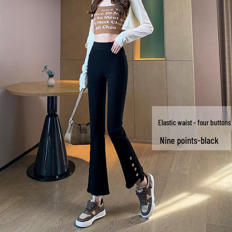 Women s Slimming Black Micro-Flare High-Waisted Jeans - Spring 2025 Petite Collection M