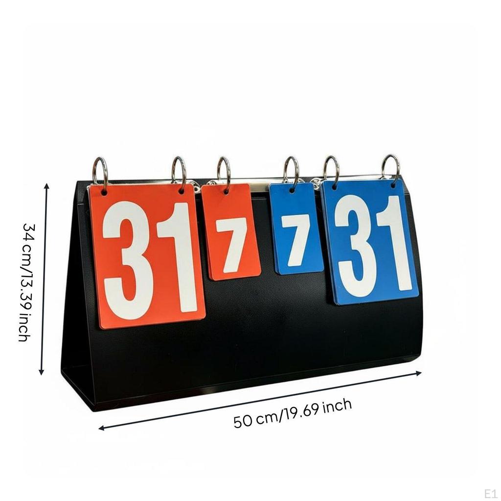 MultiGame Scoreboard WaterResistant Manual Flip Waterproof Score Board for Referees,