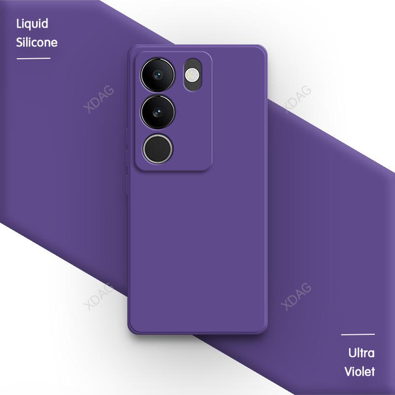 Capa de celular básica Pure Candy Color para VIVO V29 Pro V29Pro VIVOV29 5G Funda Soft Square Liquid Silicone Back Cover Luxury Carcasa