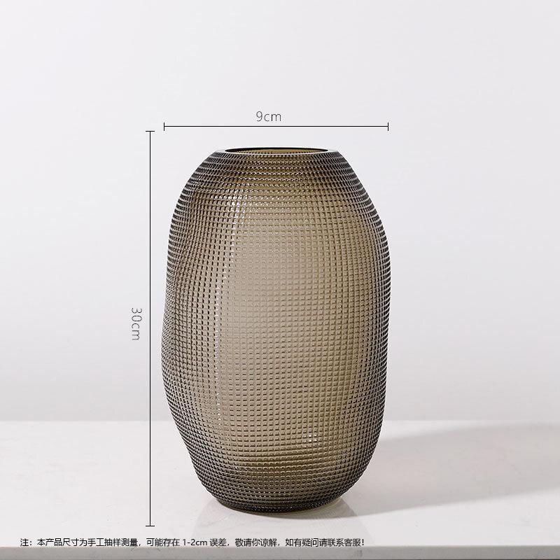 Hand-Blown Frosted Polka Dot Glass Vase