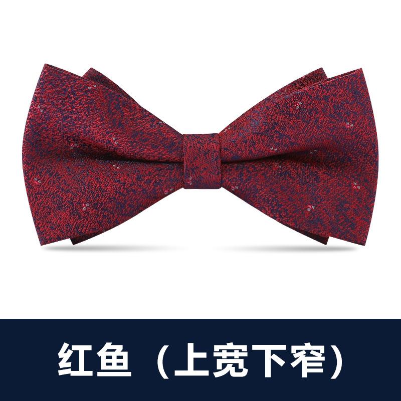 Men'S Double Bow Tie Groom Best Man Burgundy Black Dress Shirt Wedding British Korean Edition Bow Women