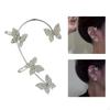 Cuff Earring Butterfly French Style Non- Sparkling Ear Clip Metal Elegant Fashion for Girls