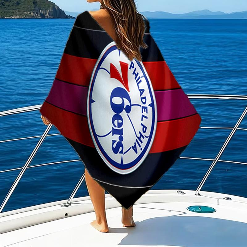 76ers Basketball Team Quick-Dry Microfiber Beach Towel Super Soft & Absorbent for Bath, Beach, Travel Bath Time Accessory, Fan Gifts