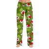 Adult Fashion Loose Christmas Printed Casual Pants Home Pajama Pants (No Drawstring)