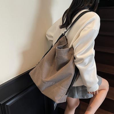 2025 neue lässige Leinwandtasche mit großem Fassungsvermögen Damen einfache und modische Tragetasche Koreanische Version Pendler Umhängetasche Tasche