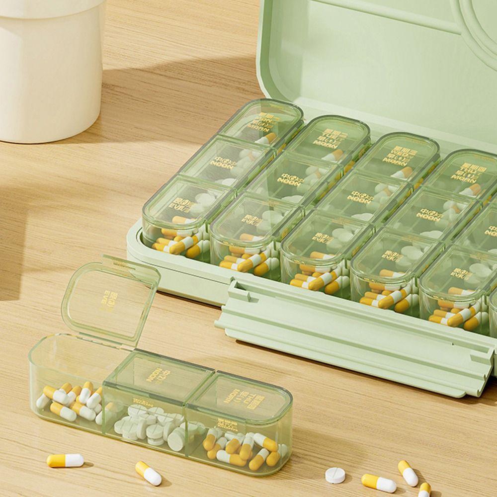 7 Days Pill Dispenser Box A Week Sealed Pill Case Medicine Storage Containers  Camping Equipment