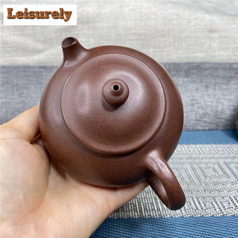 180ml Creative Yixing Purple Clay Teapots Handmade Pot Raw Ore Zincite Mud Kettle Chinese Zisha Tea Set Tea Items Supplies Craft