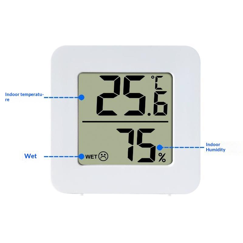 Mini LCD Digital Thermometer Hygrometer Easy Read LCD Display Indoor Humidity Temperature Monitor for Study Room Dorm