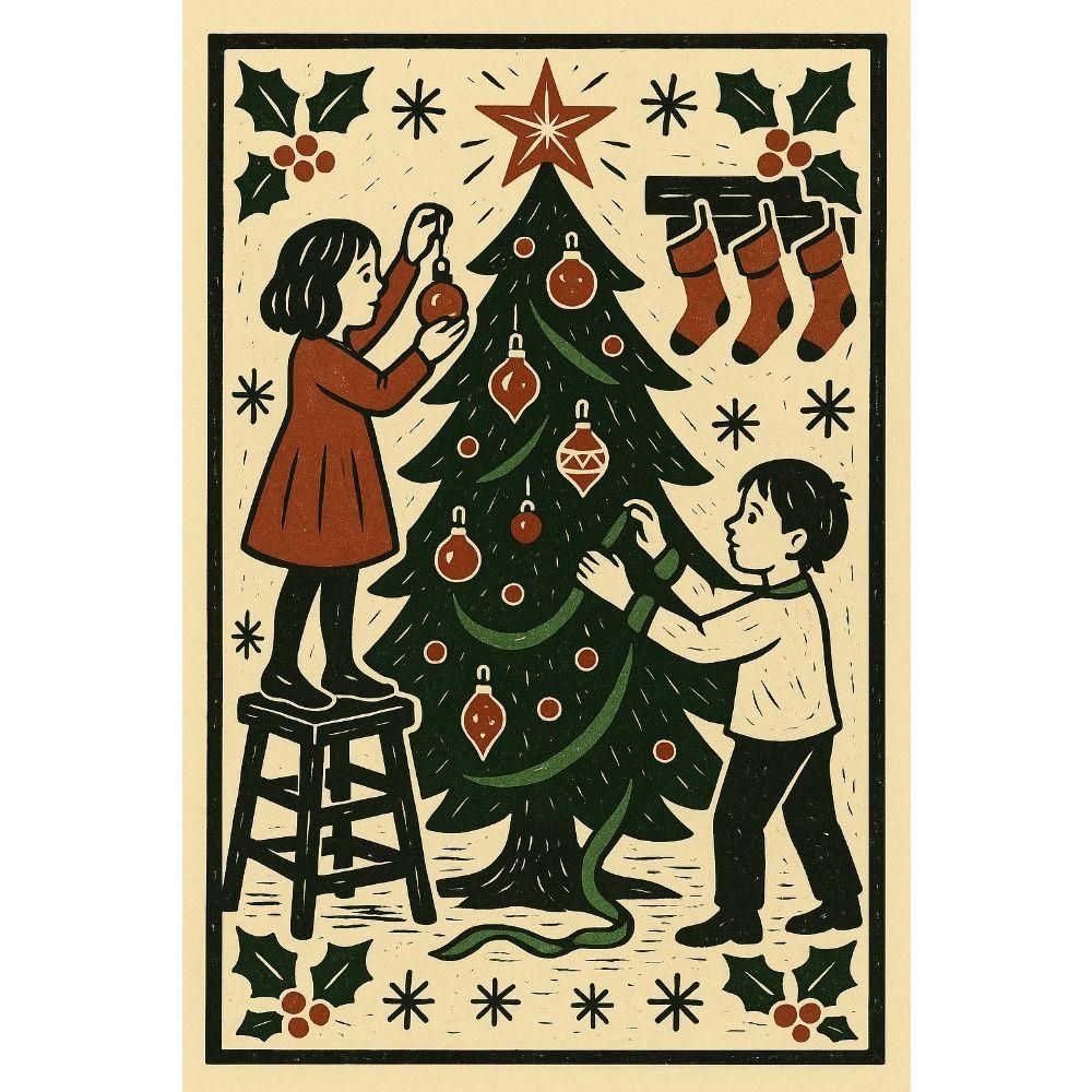 Vintage Christmas Metal Tin Sign Home Festive Wall Decor