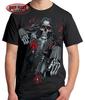 HEAVY METAL SKELETON W/ PISTOLS T-SHIRT Tee ~ Harcore Biker W/ Guns ~ Bad ASS