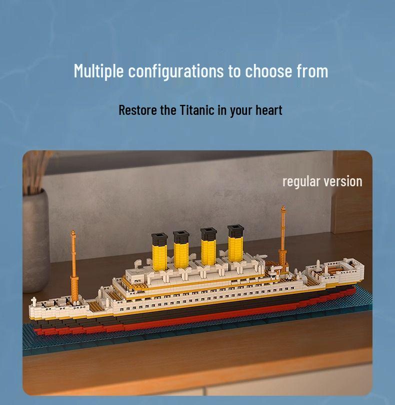 Nezha Model výletní lodi Titanic: Mikrostavební bloky s vysokou obtížností, kompatibilní s Lego