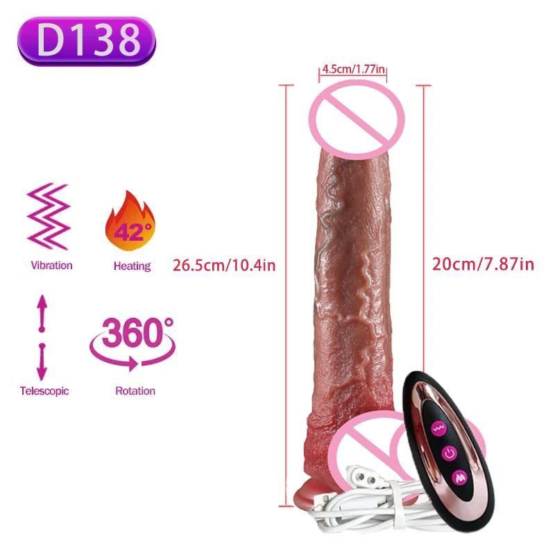 Realistic Huge Dildo Vibration For Female Masturbation Telescopic Penis Penetration Anal Vibrator Big Dick Sexy Adult Sex Toys