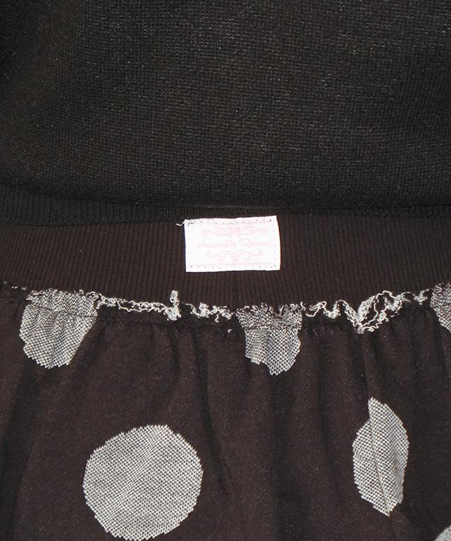 Ronron Big Dot Cancan Ruffle Pantskirt Black