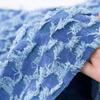 50x160cm Tassel Plaid Cotton Denim Fabric Retro Style Washed Denim Designer Fabric For DIY Coats Pants Sewing Textile Material