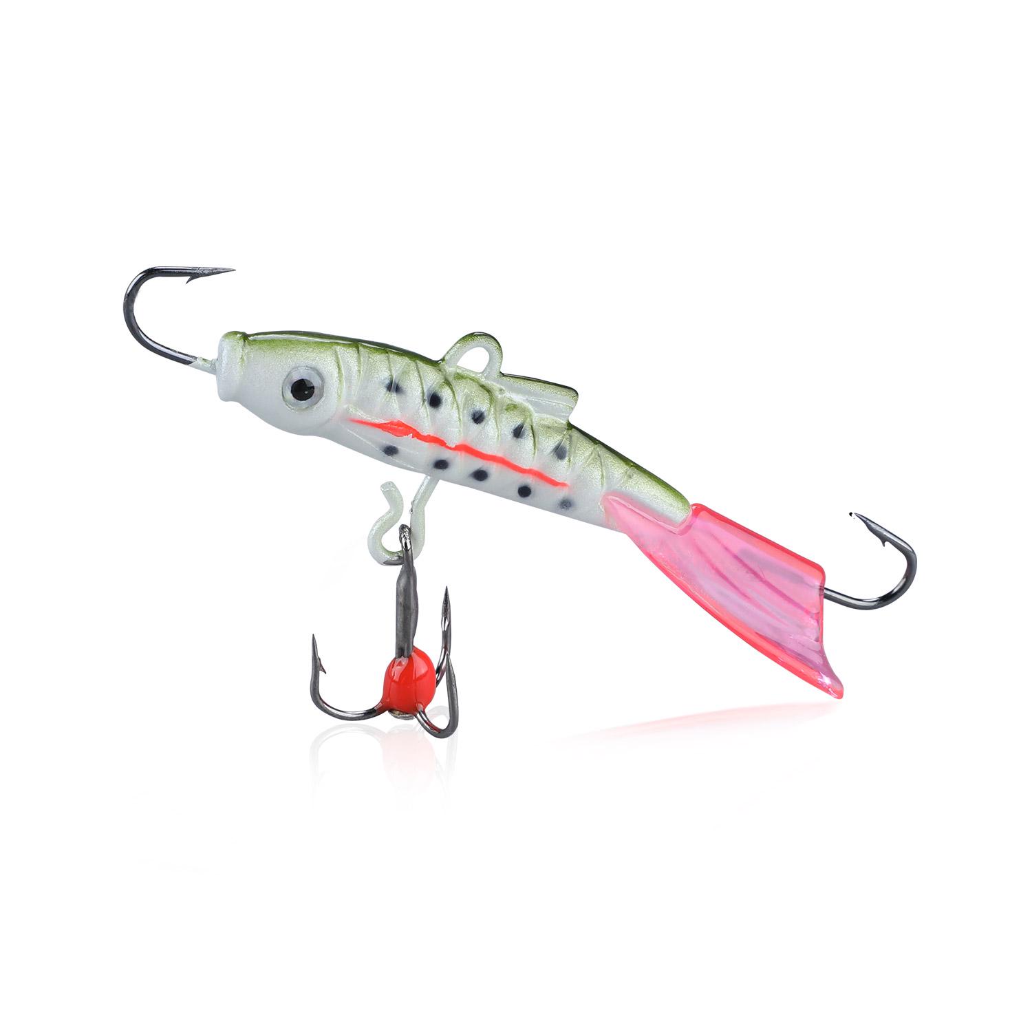 

Sougayilang Жесткие приманки для рыбалки, мормышки для льда, тройные крючки, искусственные зимние приманки, Umpan Pancing жёлтый