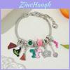 Diy Evil Witch Charm Bracelet With Zinc Alloy Pendant For Unisex Fashion Jewelry