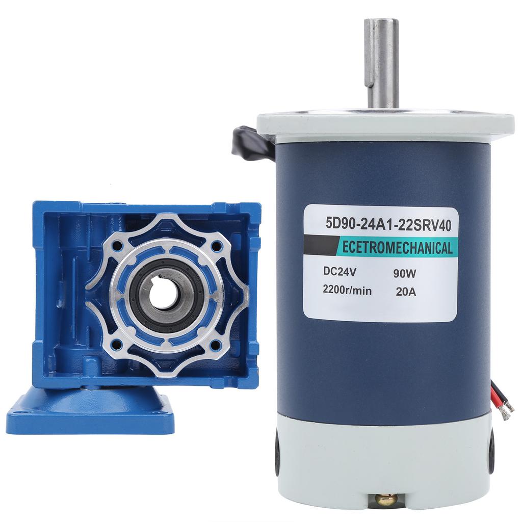 DC24V Worm Gear Reducer Motor Stainless Steel 90W High Power 2200 R Min20r Min Reduction Ratio 110r Min Output Speed